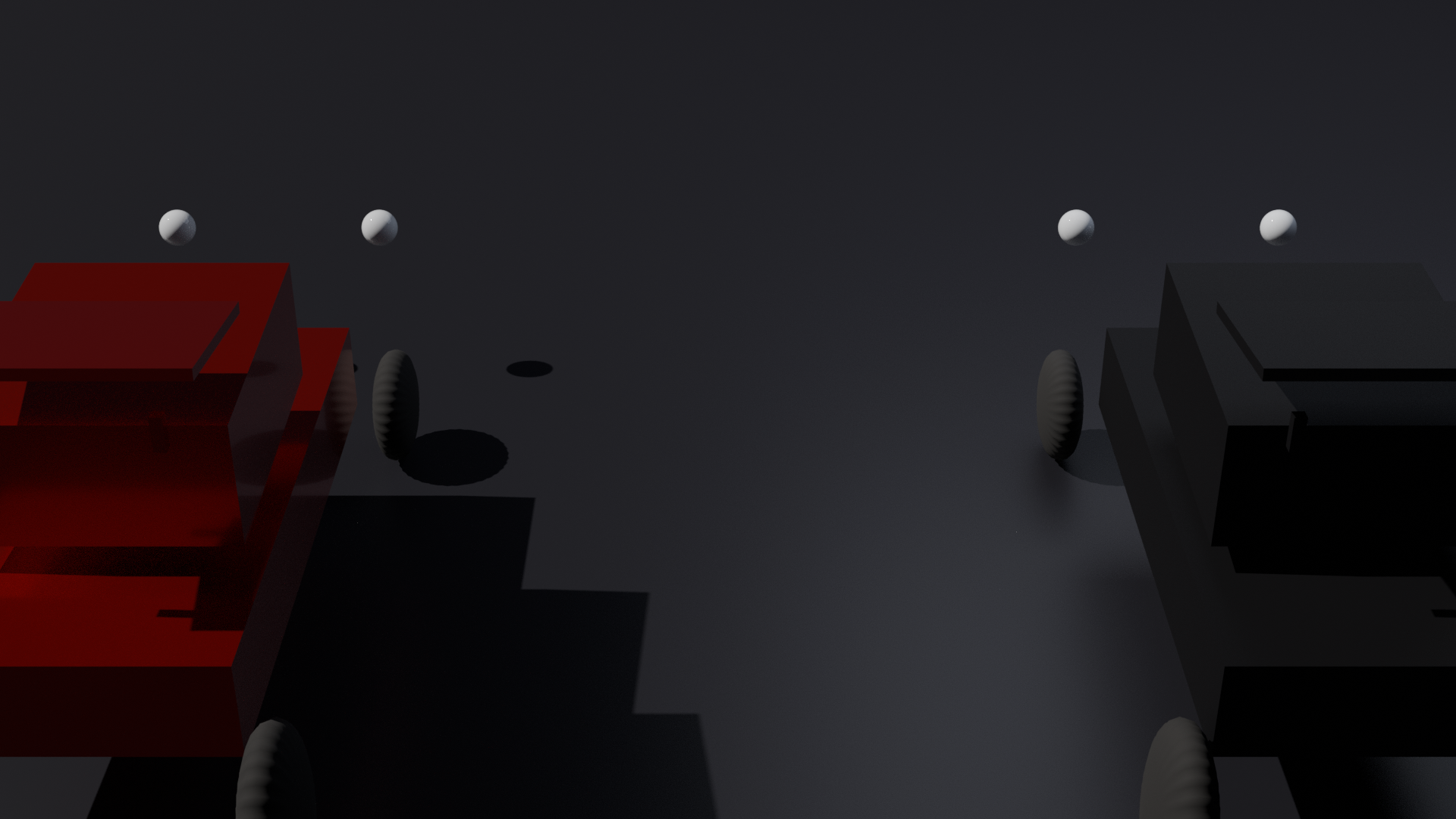Fleet comparison — Racing Red and Matte Black variants side by side